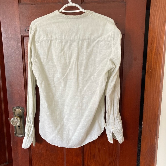 Cotton linen blend dress shirt - Picture 2 of 8